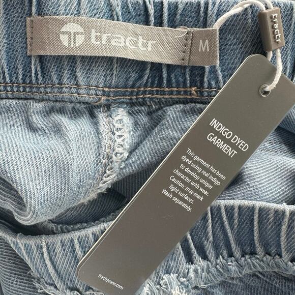 Tractr Soft Tencel Denim Wide Leg Pants Light Indigo Size Medium New - Picture 11 of 11